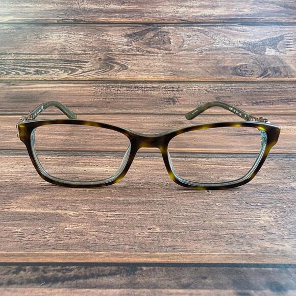 GUESS Women's Eyeglasses Tortoise 53mm Crystal Embellished Temples - Picture 1 of 9